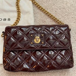 Marc Jacobs Quilted Patent Leather Bag - Dark Burgundy